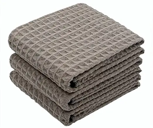 
Microfiber Fabric kitchen towel high absorbent microfiber waffle hand towel 