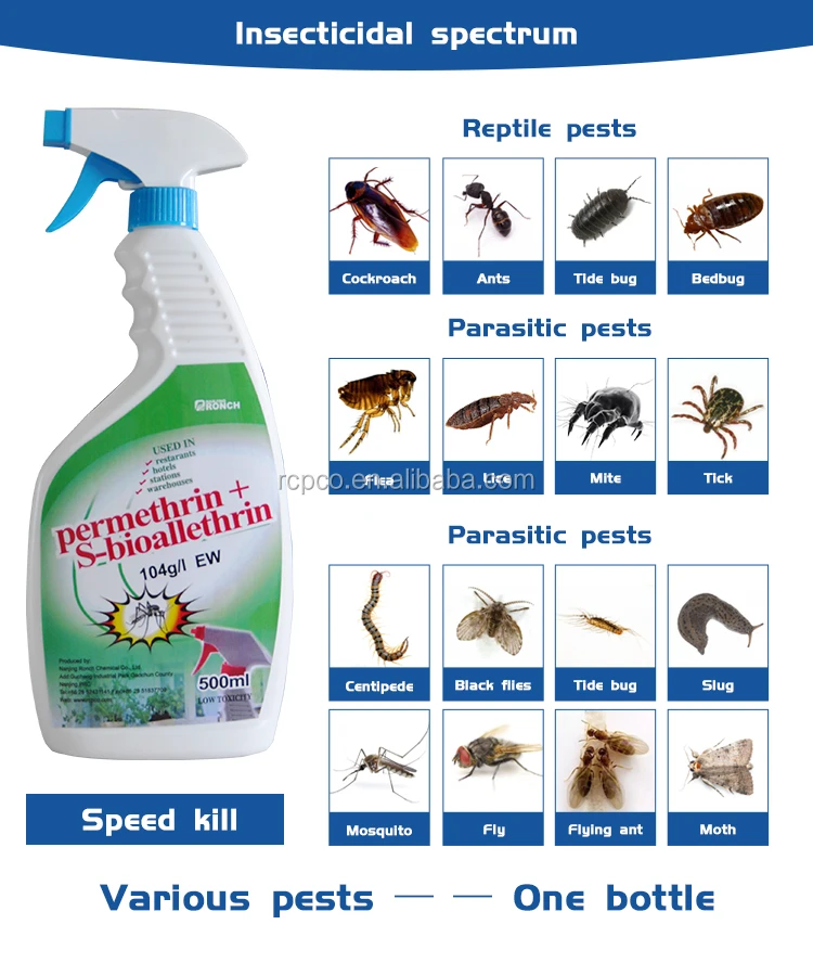 
RONCH HOT SALE pyrethroids mixture 104g/LPermethrin+S-bioallethrin EW for home pest control 