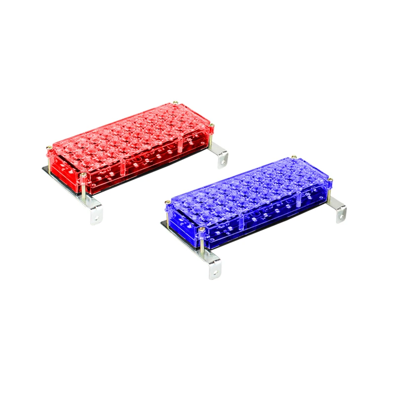 12V Rectangle Flashing LED Strobe Beacon Lights Emerncy Warning LED Tail Lights for Trucks Model TBDGA416b