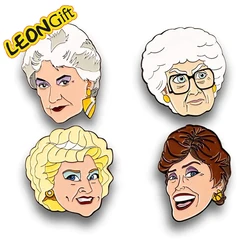 Leon Metal Gift anime custom soft hat cute metal badge cartoon backing card enamel pins