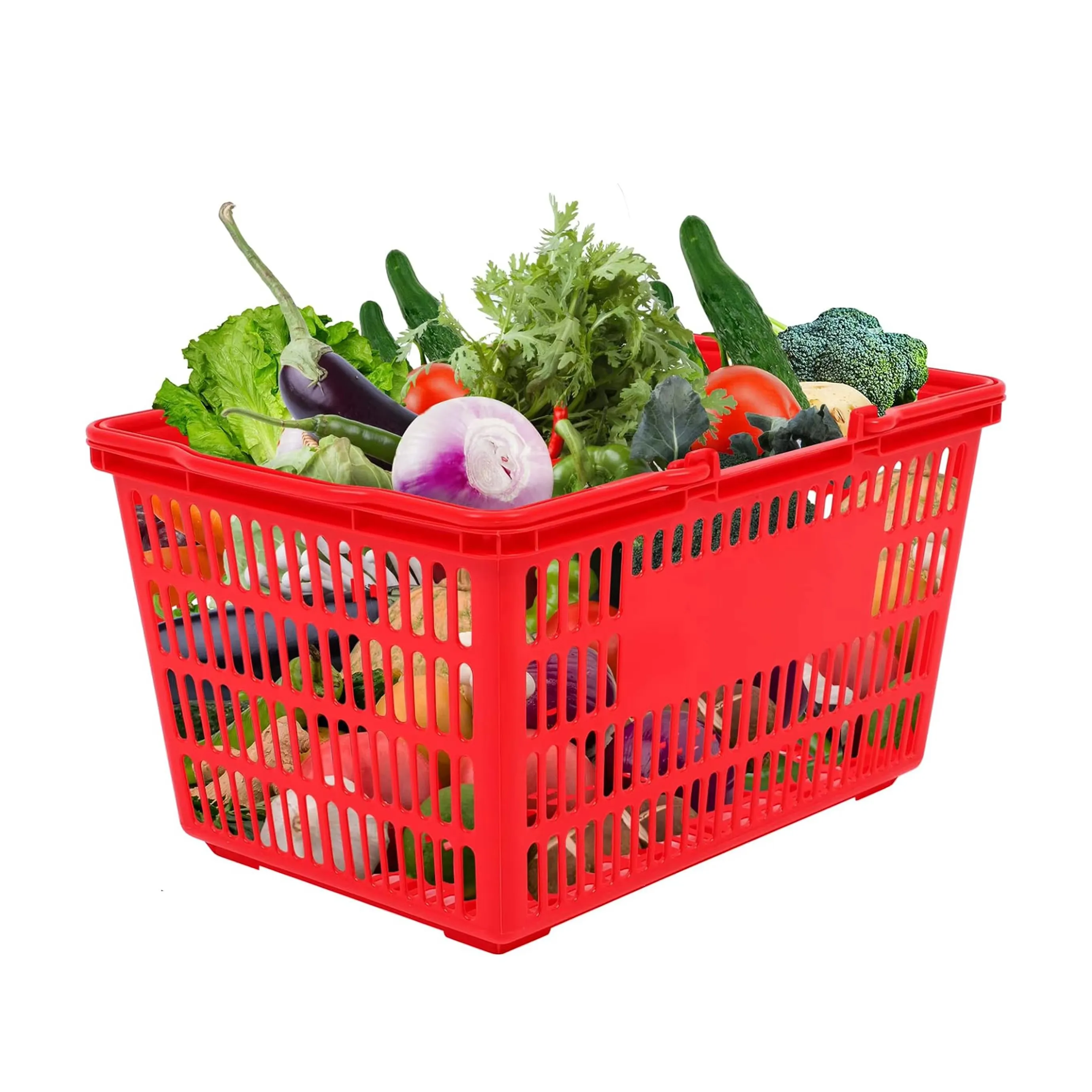 Качественный продукт 20 л Аптечная корзина для супермаркетов пластиковая с металлической обработкой небольшая покупок