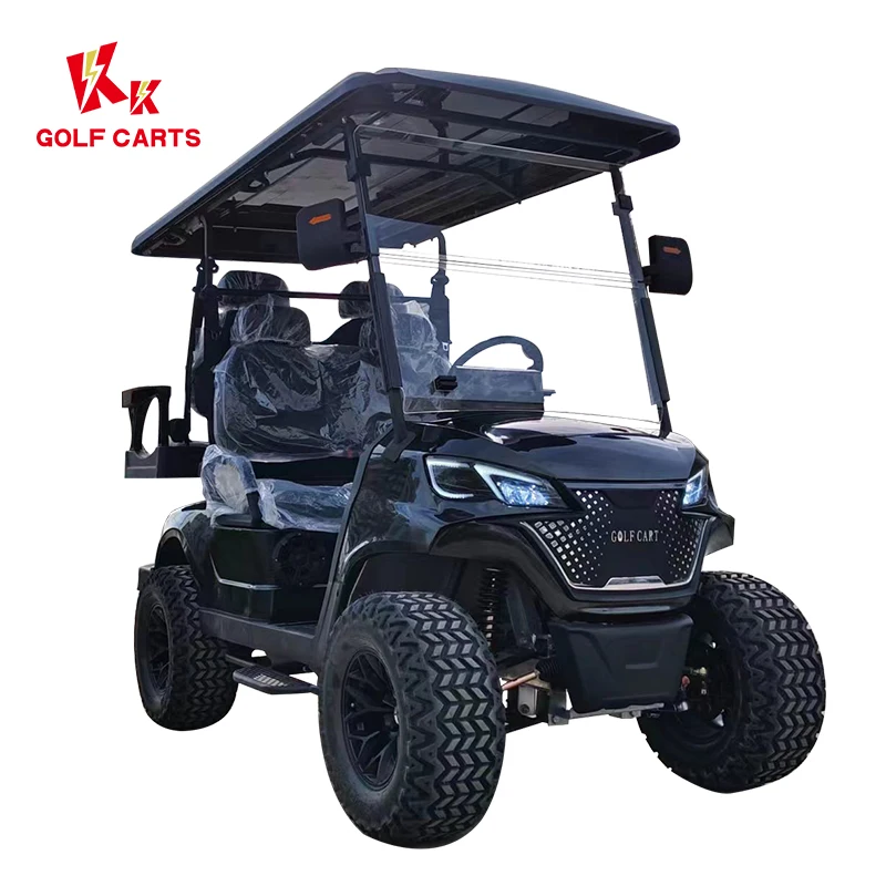 Factory Outlet Cheapest Black color 72v 5kw lithium battery powered 4 seater electric outdoor cart