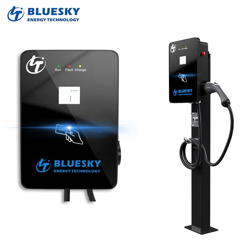  11 кВт AC EV зарядное устройство 2 4 дюймовый экран настенный домашний электрический автомобиль зарядная точка с разъемом