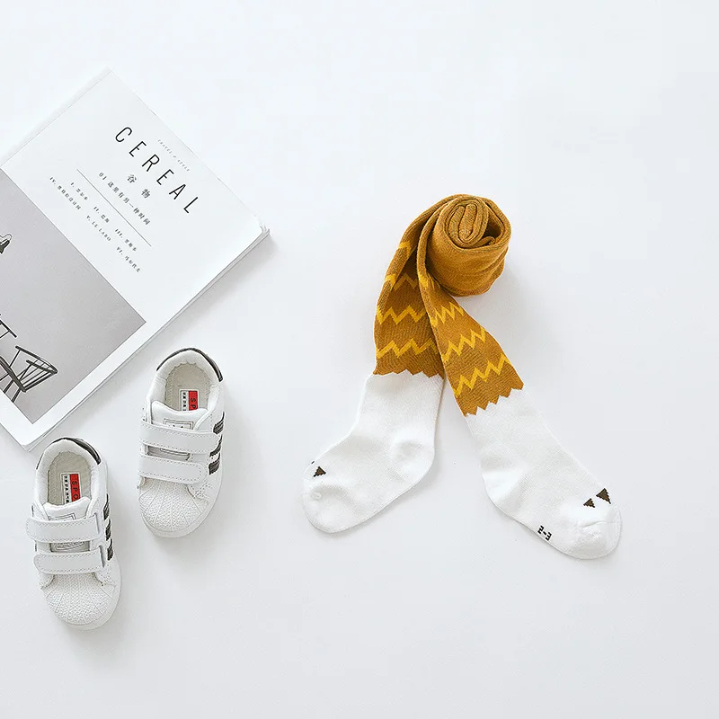 Wave Pattern Children Tights Stockings Baby Girls Fashion Tights Pantyhose