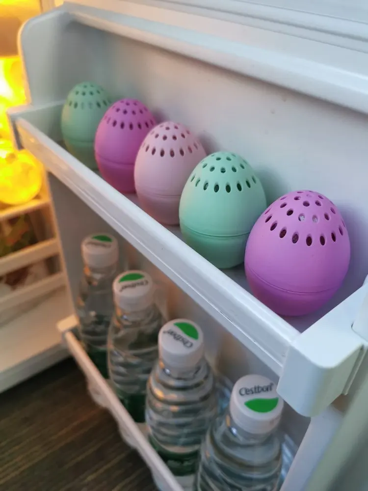 Egg Shape Refrigerator Fragrance Box for Fridge Activated Bamboo Charcoal Deodorant Air Purifier Odors Smell Remover
