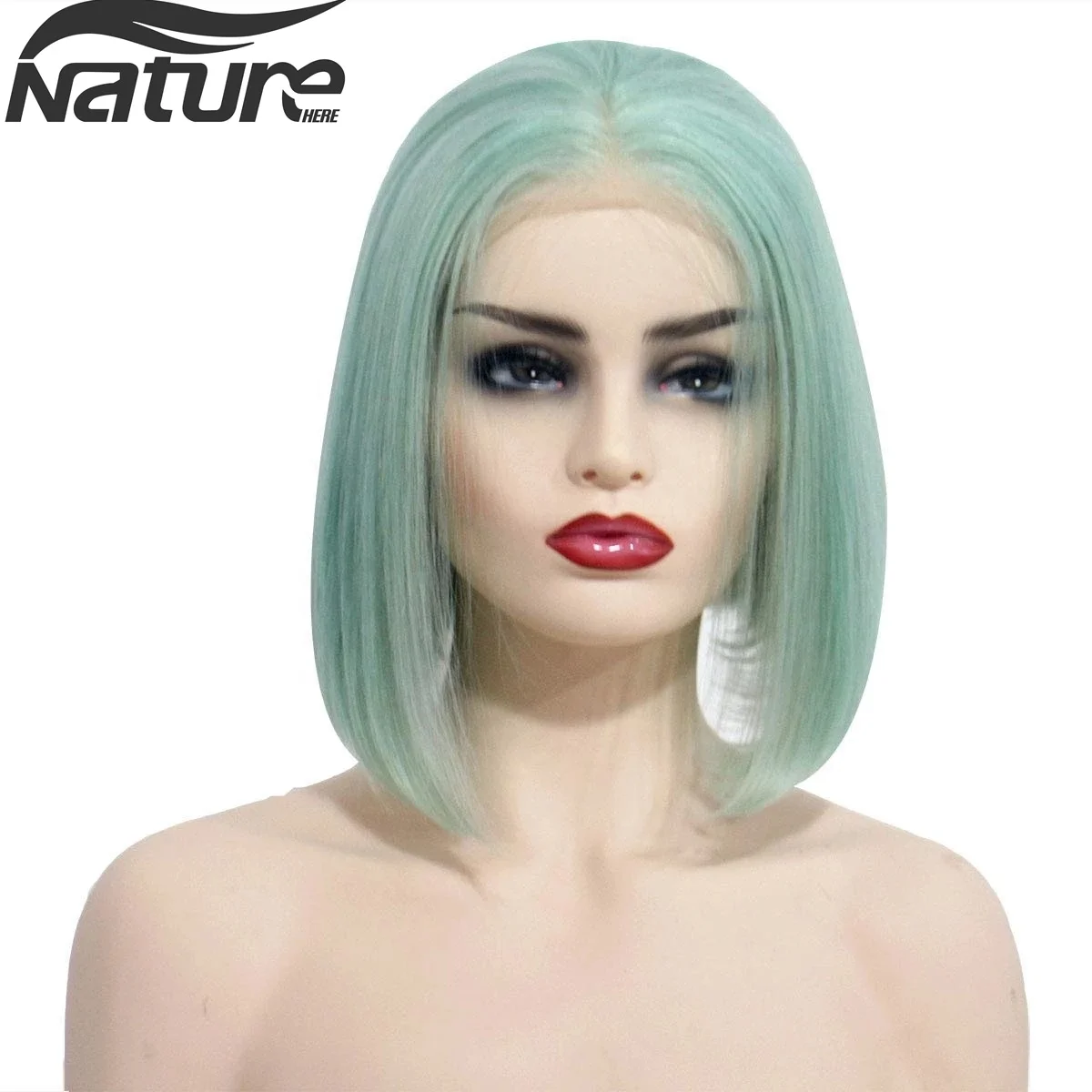 Colored Green Bob Lace Front Wig Glueless Straight 13x4 Pre Plucked Human Hair Natural Hairline Short Bob Wigs With Baby Hair