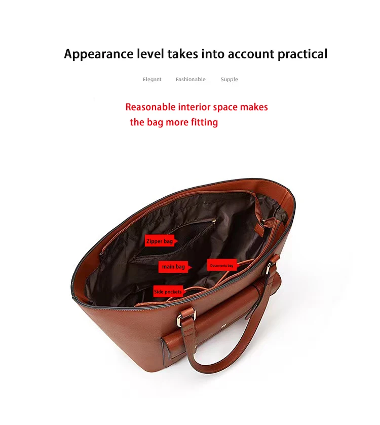 PU material women single shoulder slant backpack handbag set popular in the United States and Canada