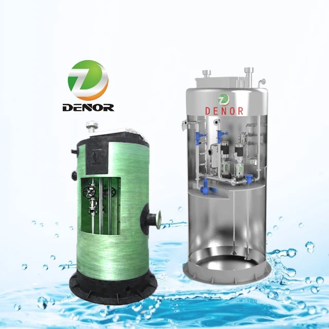 FRP or GRP or PP Integrated Rural Municipal Pipe Network Sewage and Rainwater Lifting Pumping Station