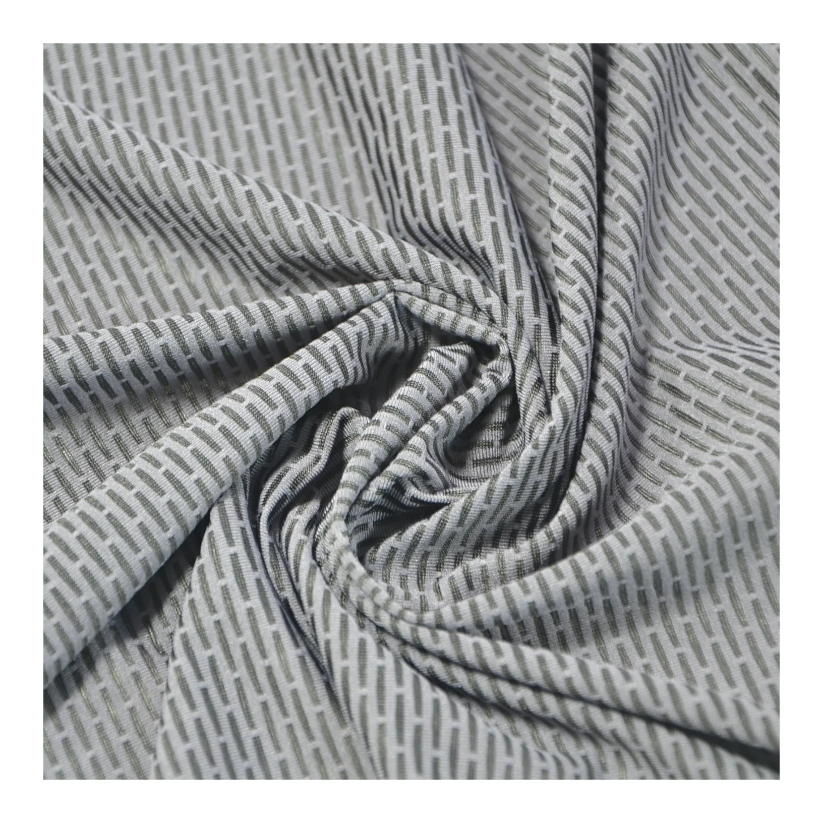 
Polyester ammonia regenerated jacquard wall grid jacquard Mesh Knitted Fabric grey shirt fabric 