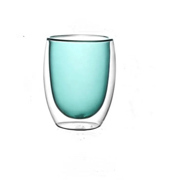 Хорошее качество Чистая 300 мл многоразовая кофейная чашка стеклянная боросиликатная двухслойная стеклянная Питьевая чашка