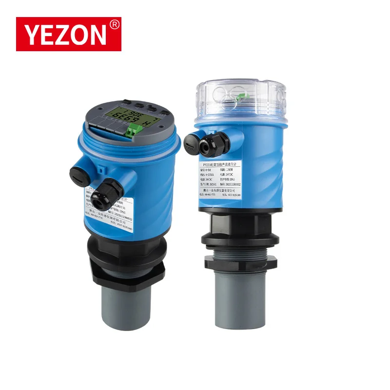 Yezon Integrated ultrasonic level gauge sensor river water level meter anti-corrosion probe RS485 controller
