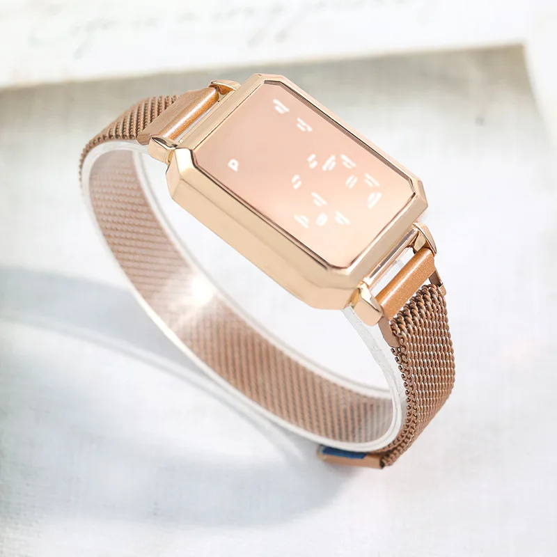 Ladies Luxury watch Gold Silver Black LED Digital watches for woman Wristwatches Electronic Digital Present Gift Male reloj digi