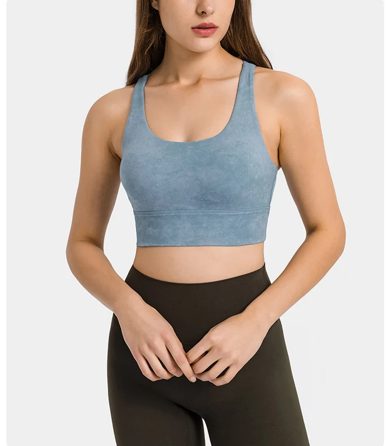 2022 Spring and Summer New Cross Back Sports Bra Shockproof Running Fitness Yoga Bra