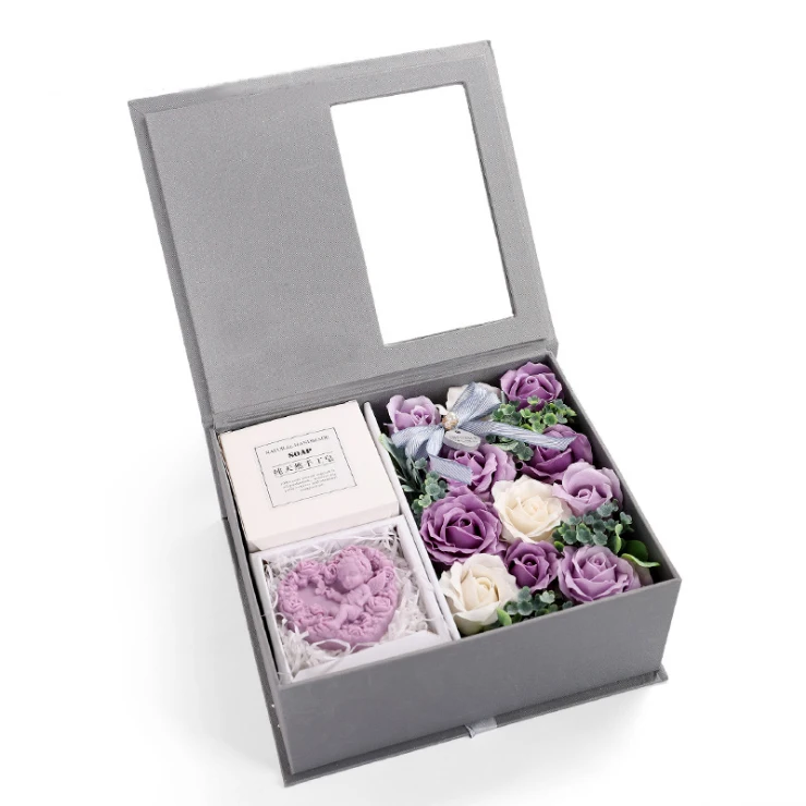 Preserved Eternal Soap Roses Flowers in Gift Box Best Valentines Day Gifts for Girlfriend