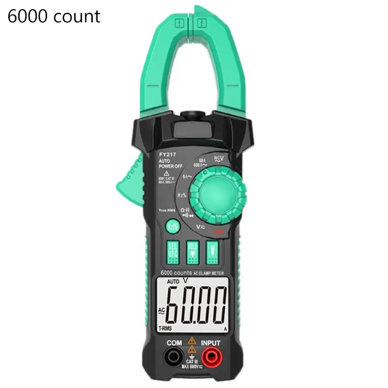 FY212 True RMS Digital Clamp Meter Auto Range Ac Dc Clamp Meter Capacitance NCV Clamp Meters Multimeter