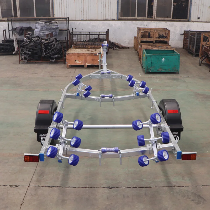 China LUBO Manufacturers direct galvanized inflatable boat trailer  rib boat trailer