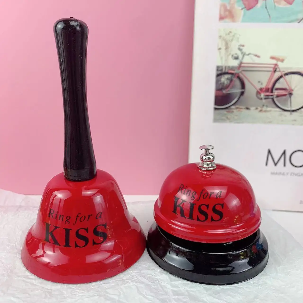 Party Accessory Gag Gift Ring for Sex Kiss LOVE Drink Desk Table Call Bell sex toy