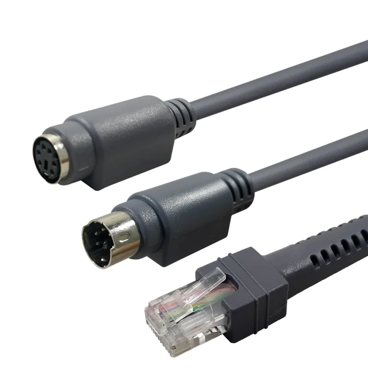 ODM OEM 2 м 7ft Ps2 клавиатура Клин для RJ45 сканер штрих-кода кабель для передачи данных для Zebra Symbol ls2208 ds2208 CBA-K01-S07PAR