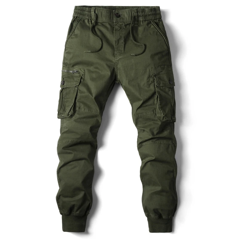 Wholesale Causal Sports Wearing Long Cargo Washed Pants With Side Pockets Stacked Jogger Trousers Man