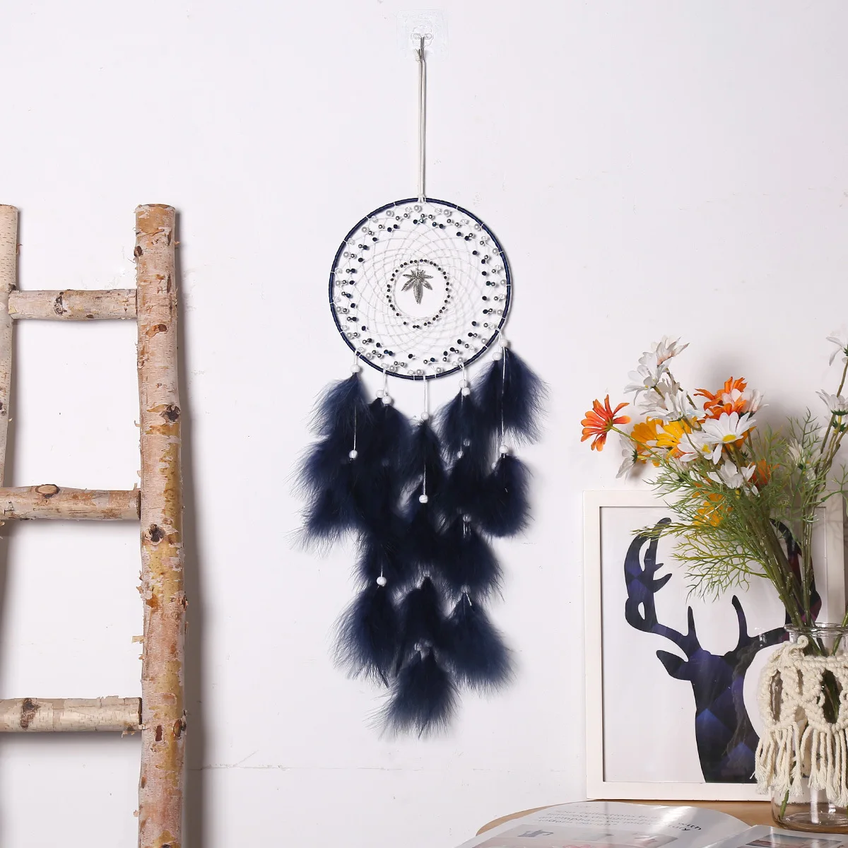Newest Maple Leaf  Pendant Dream Catcher Home Decoration Wall Art Black Forest Dream Catcher Gift for Friend