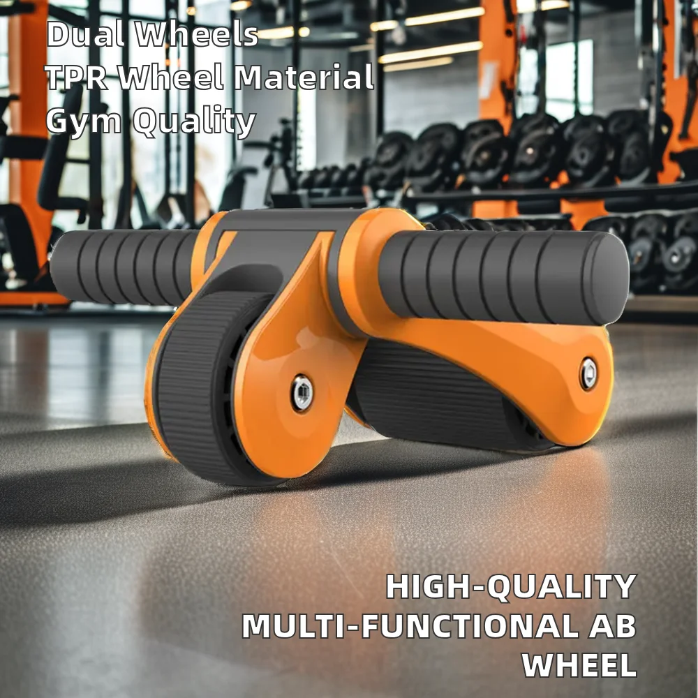 High Quality Commercial Abdominal Wheel Fitness Ab Roller Wheels Multi-Functional Double Wheel Hot Sale Health Device