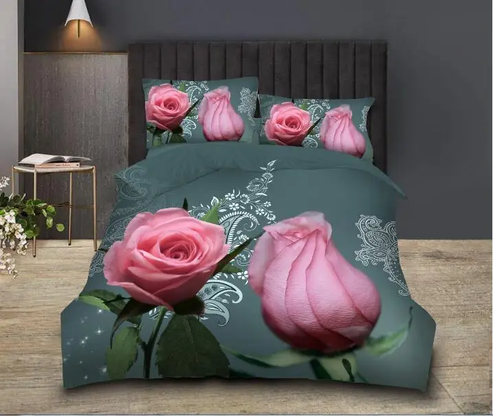 100% polyester bed sheet fabric printed 3d wholesale fabric