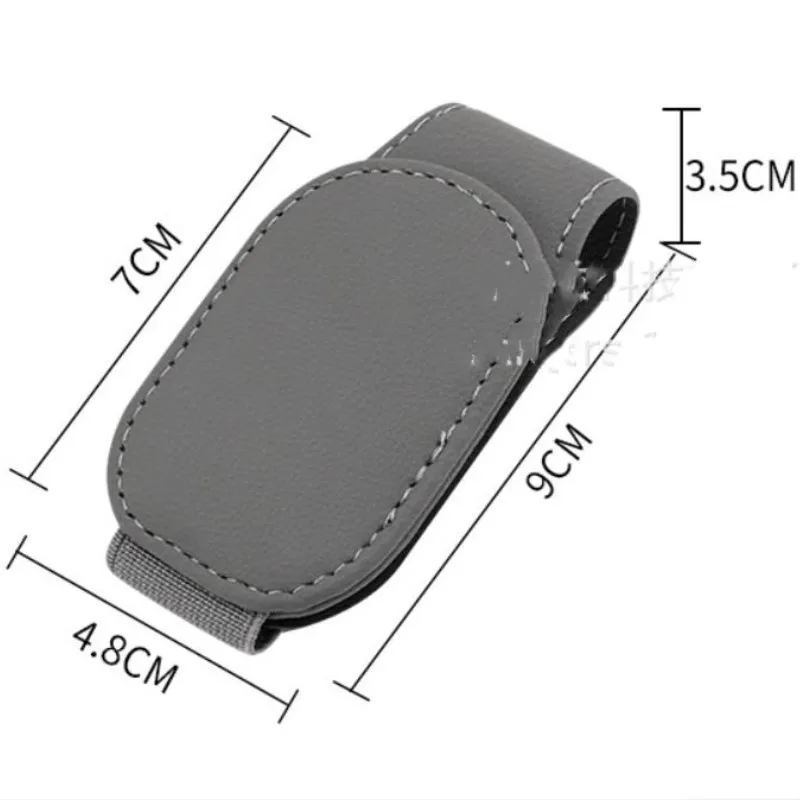 Hot Sale Multicolor Sunglass Holder Magnetic Leather Bill Card Holder and Car Sun Visor Sunglass Holder