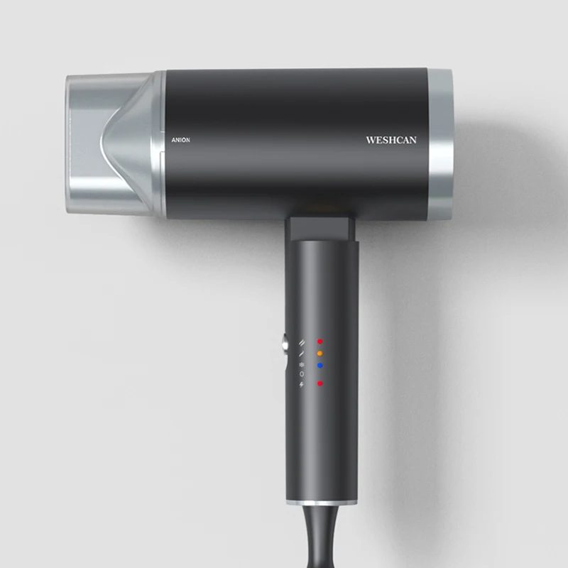 Weshcan Innovative Design Foldable Hair Dryer Negative Ion Blow Dryer with Overheating Protection System