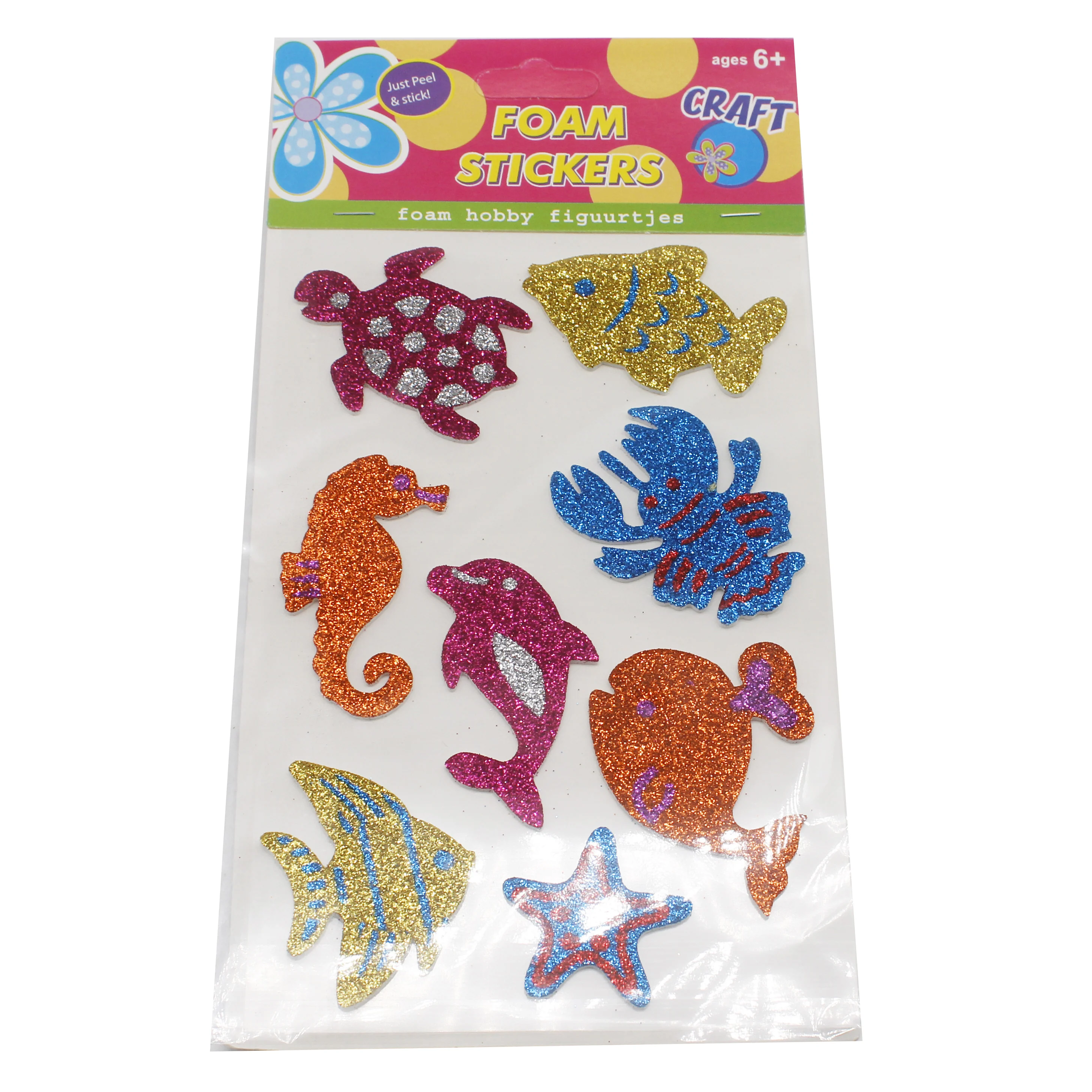 Разноцветные 3D эва блестящие морские животные пенопластовые наклейки для детей «сделай сам» декоративные аксессуары для изготовления
