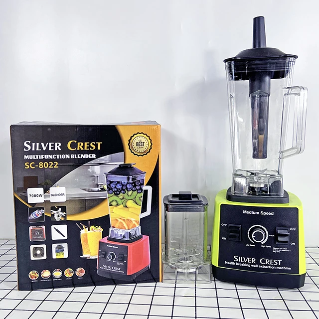 Good Quality High Power Silver Crest Double Cup Large Capacity 2.5L Square Cup Blender for Grinding and Juicing