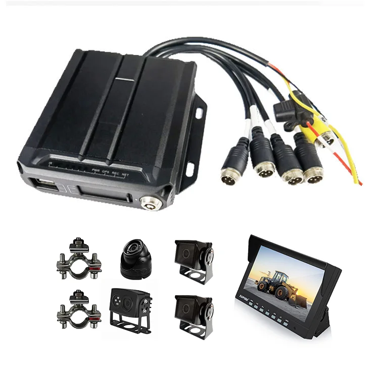 4CH AHD Mobile DVR Free CMSV6 Bus Driver 4G Wifi MDVR Car Camera Bus Truck BSD DSM ADAS
