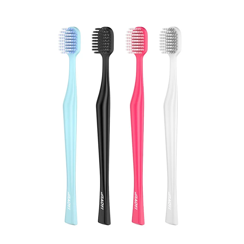 Wholesale lovely Design single pack adult household wide head sensitive gums motel Inn Spiral fine soft bristle toothbrush