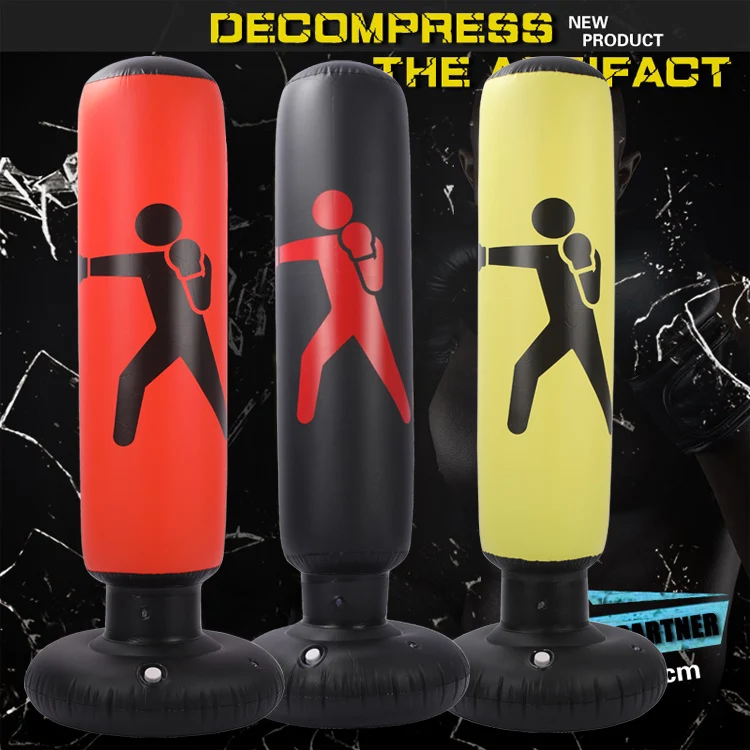 
Indoor Equipment Fitness 1.6 meter PVC inflatable Boxing Bag Punching Bag 