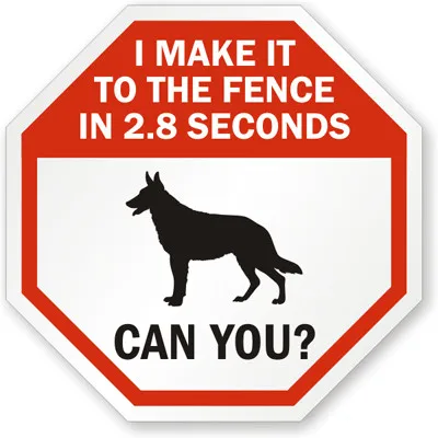factory supplying OEM aluminium UV printing custom design beware of dog Sign for fence yard