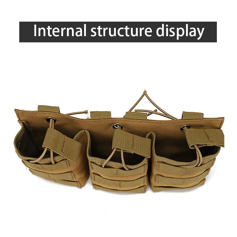 Factory custom Outdoor Tactical MOLLE Magazine Bag Adjustable Camouflage Battery pendant Bag Field durable walkie-talkie bag