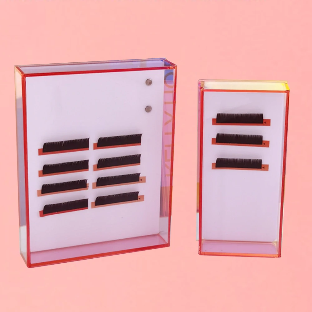 Custom Magnet Acrylic Lash Tile With Cover Lash Organizer Box Hello Kitty Eyelash Extensions Palette Box Lash Tiles With Lid