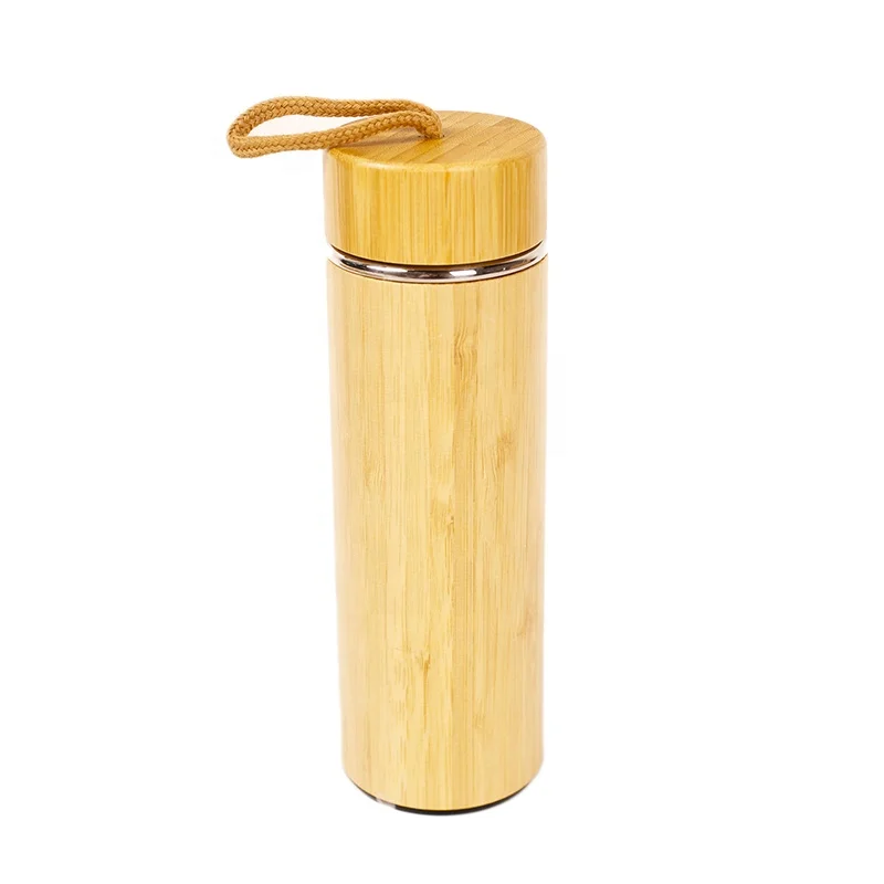organic Bamboo Tumbler for tea, fruit, coarse ground coffee.17 oz.(500ML) stainless steel and bamboo construction