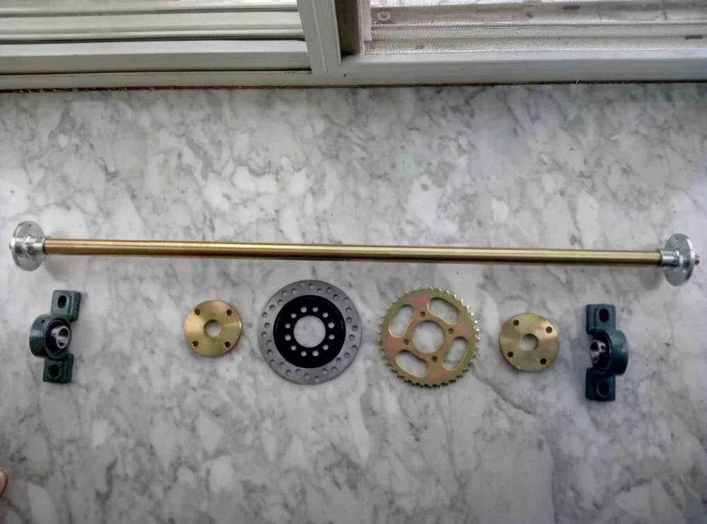 KARTING GO KART 110/78MM Frange Motorcycle Rear Axle With Sprocket Disc Rotor