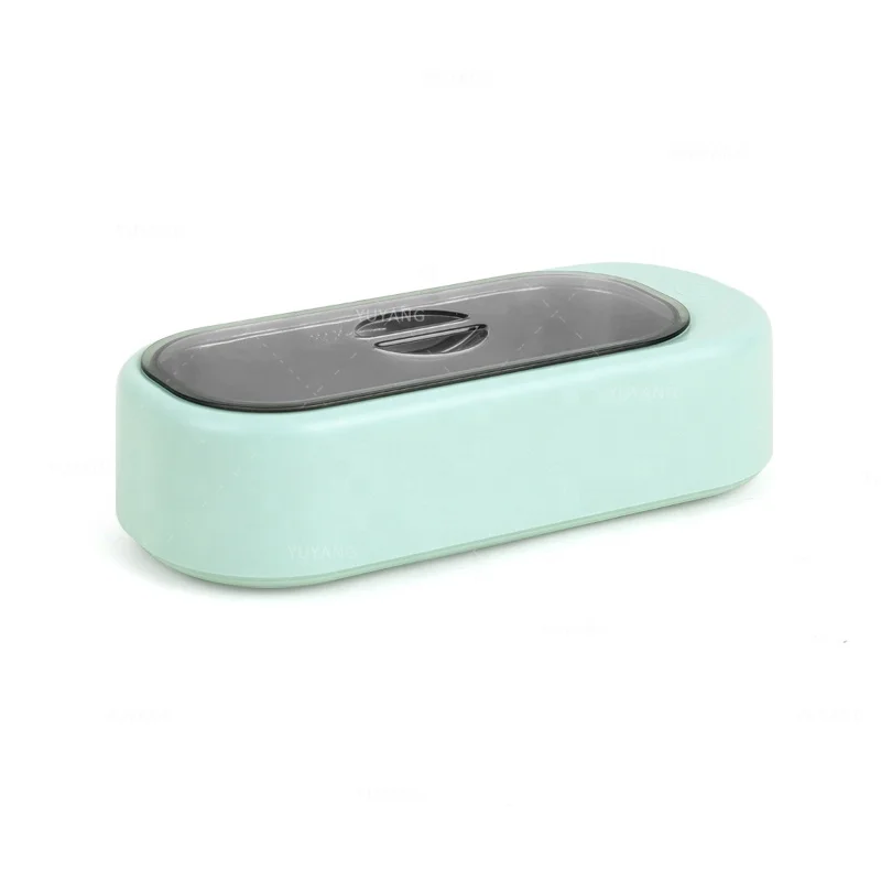390ml 12V 48000Hz Portable Plastic Mini Ultrasonic Cleaner 304 Stainless Steel Small Ultrasonic Cleaning Machine Jewelry Glasses