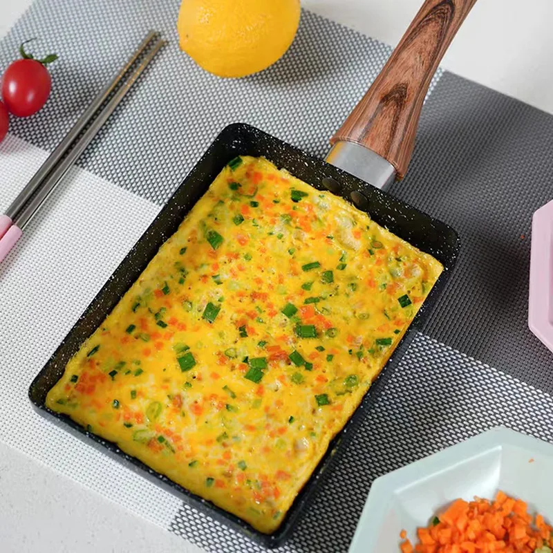 qiaoyi kitchen tools Jade roasted square non-stick skillet roll Medical stone small