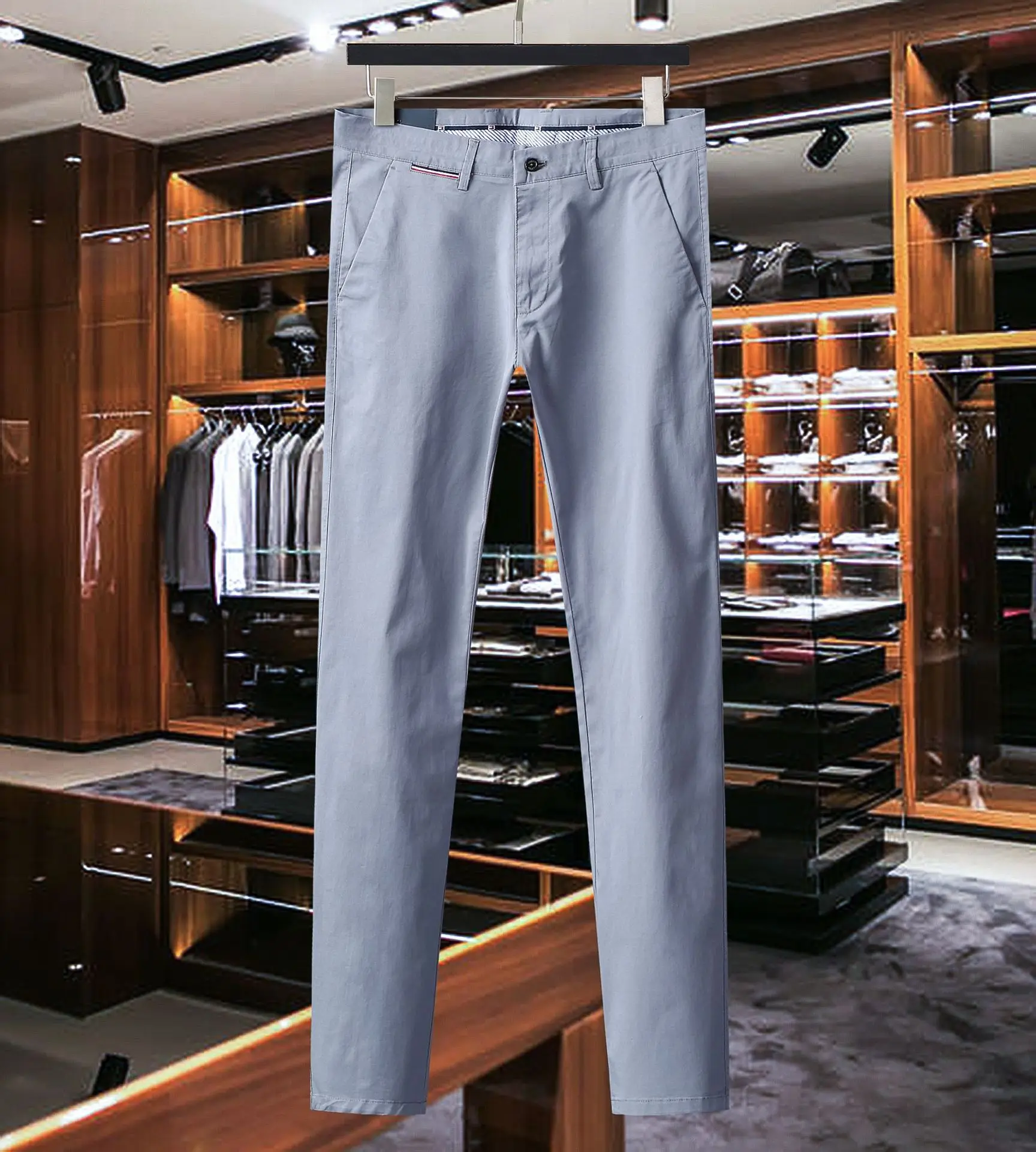 
Colored slim Cotton zip off Long polo trousers cheap cotton pants 