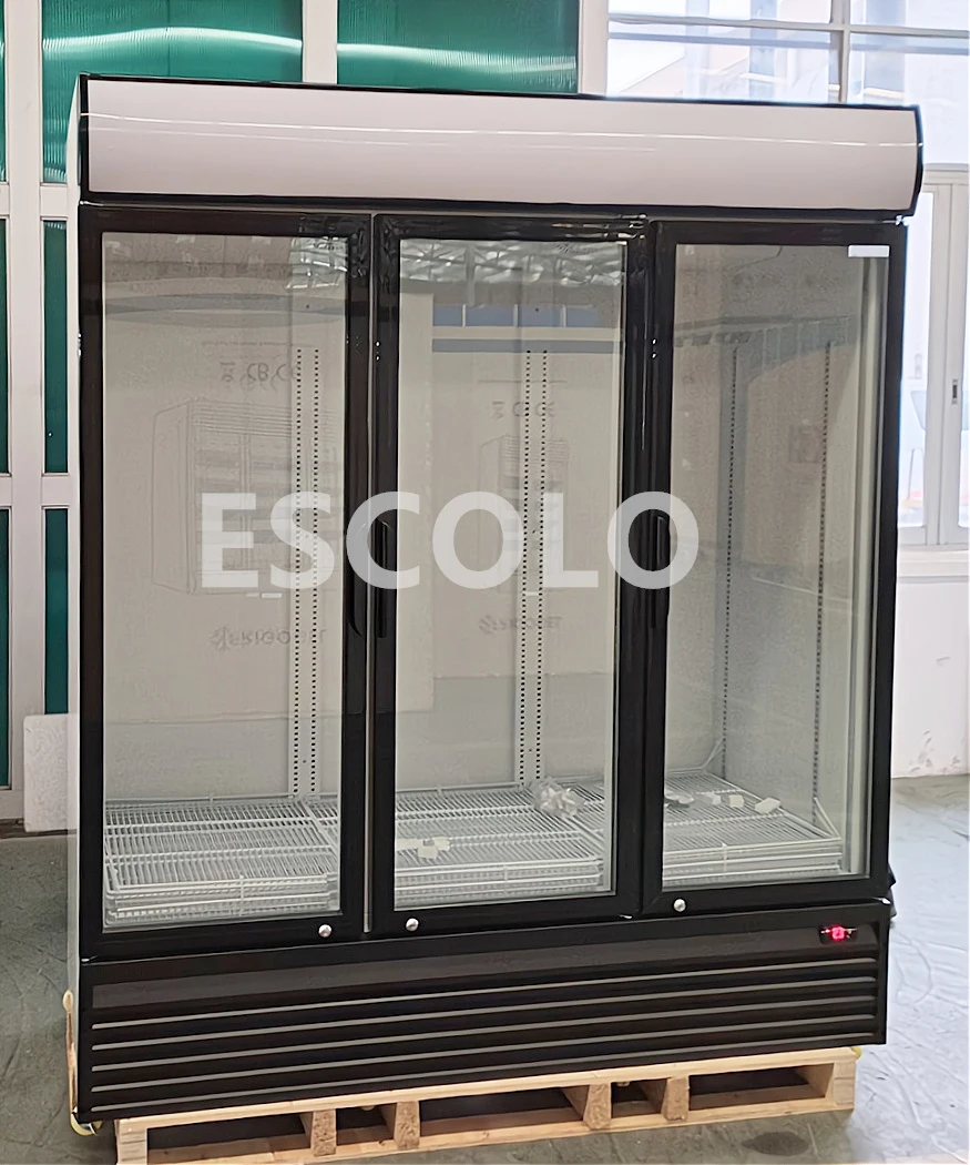 Three Glass Door Beverage Display Fridge Beer Display Cooler Refrigerating Showcase Refrigerators