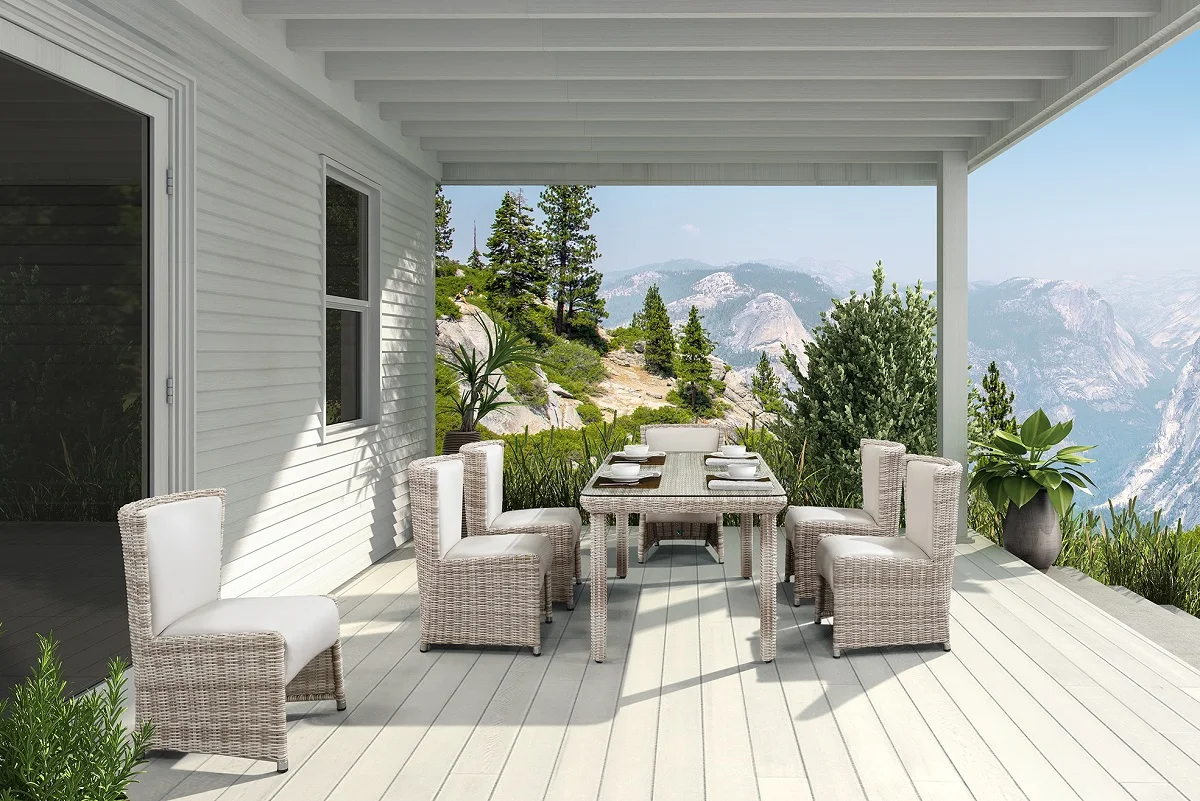 China manufacturer Luxury Outdoor Furniture Rattan Wicker Garden Dining Table and Chair Outdoor Furniture Dining Set