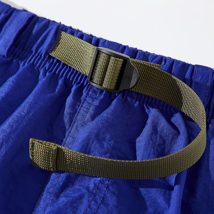 Adjustable Mens Cargo Blank Nylon Short Men Blue Custom Shorts Pants With Pockets