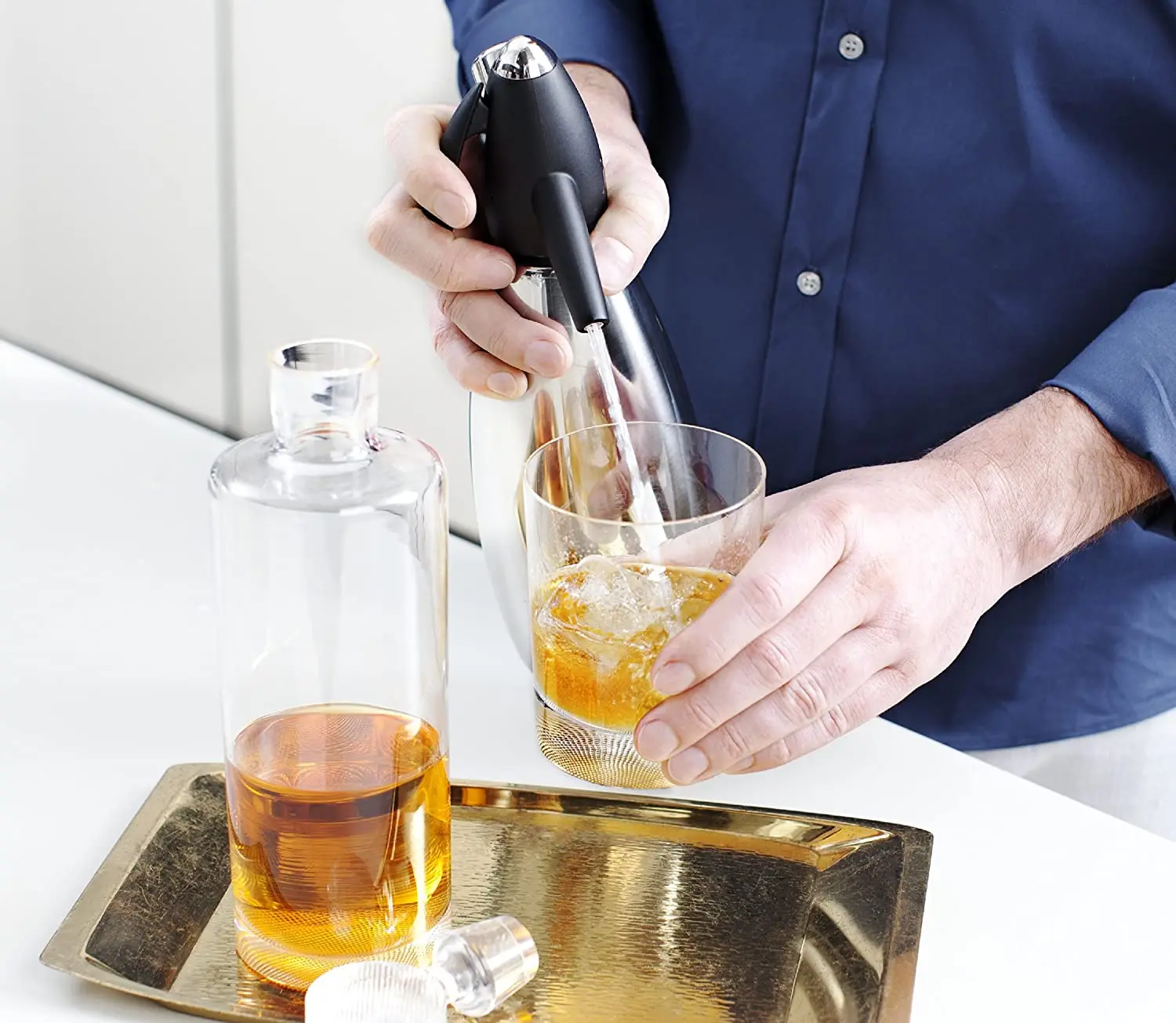  Садовый аппарат Aperol Spritz ручной работы 1 литр сифон из нержавеющей