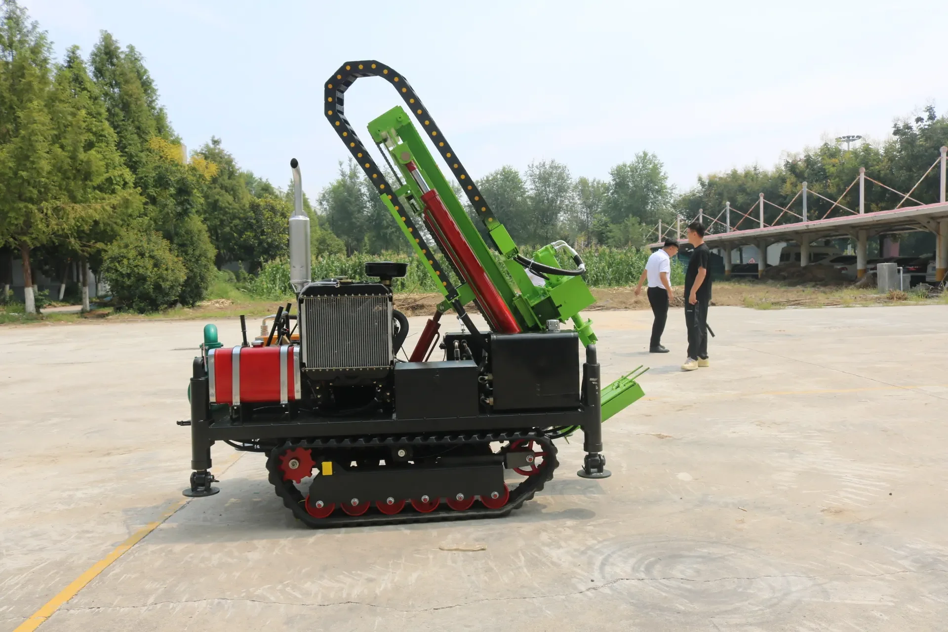 New type small Mini double cylinder engine well drilling machine