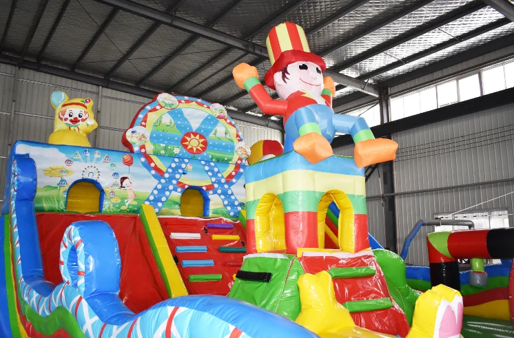 Bounce House With Banners Bouncer Castle Inflateble Bouncy Speed Racer Wholesalers Cactus Combo Candy Themed House