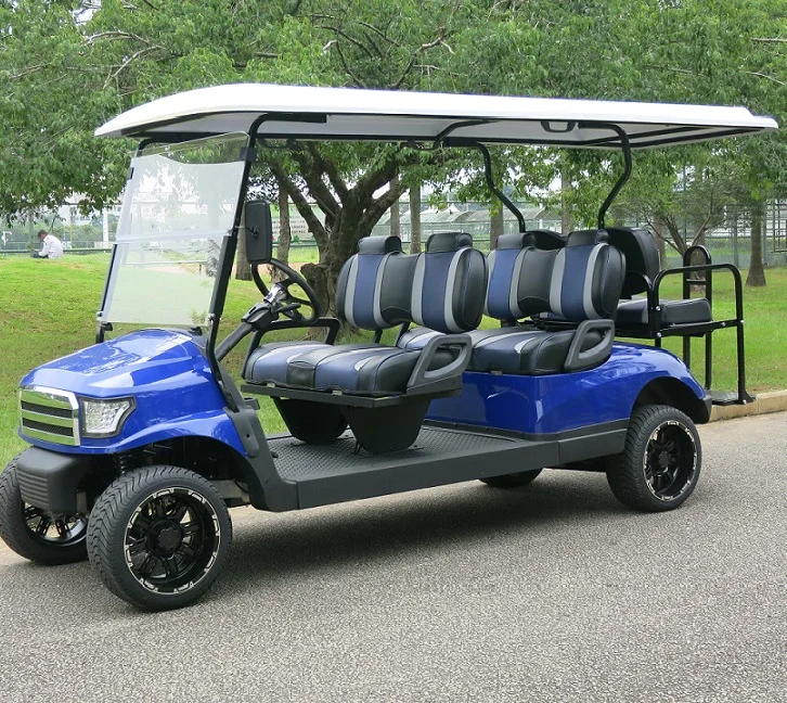 Airport 6 passenger electric golf cart shuttle for sale (AX-B9), Including roof, windshield, batteries and charger
