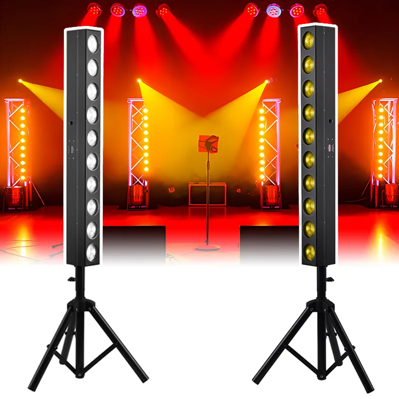 Matslite LED Warm White+Cold White Blinder Lights 10*24W Stage Lights KTV DJ Disco Dmx Blinder Bar