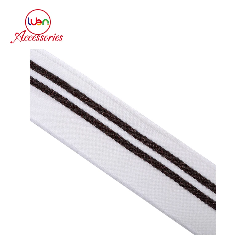 Customized 1x1 flat knit rib  knit trim for polo collar